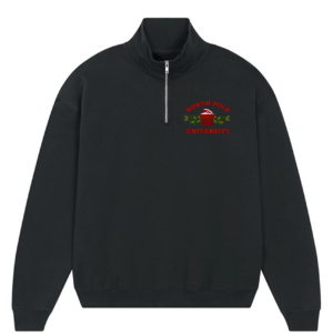 North Pole University Half Zip Unisex Sweatshirt