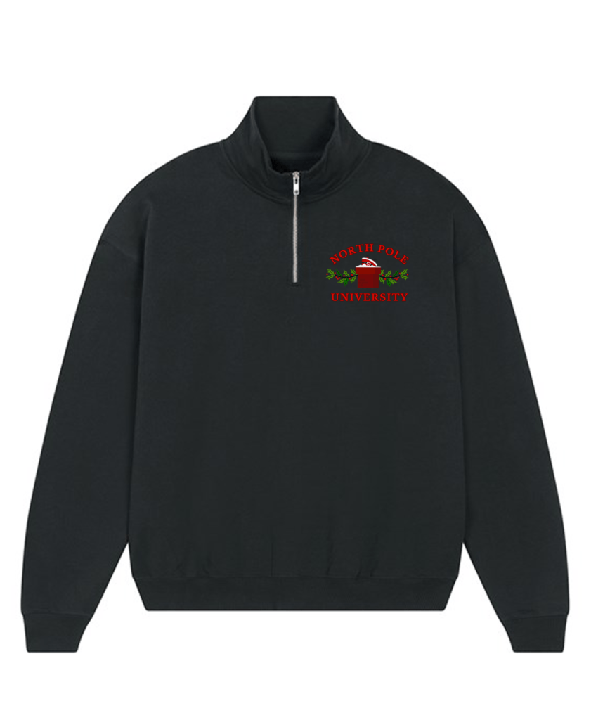 North Pole University Half Zip Unisex Sweatshirt