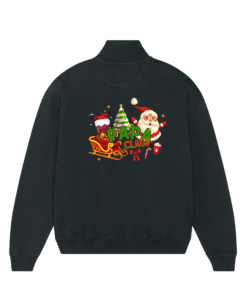 Papa Claus Mens Half Zip Sweatshirt