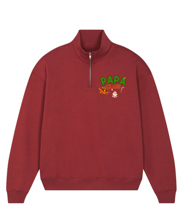 Papa Claus Mens Half Zip Sweatshirt - Image 6